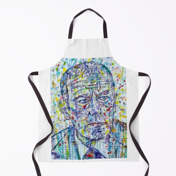 Item preview, RENÈ CHAR watercolor and ink portrait designed and sold by lautir.