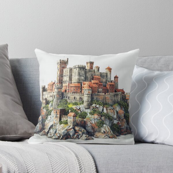 Artikelvorschau, a big castle, drawn style, 3D illustration entworfen und verkauft von Qwertus.