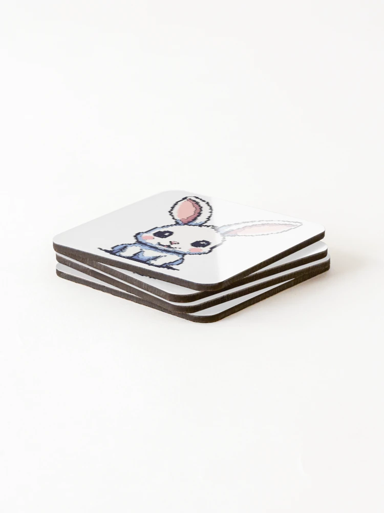 Thumbnail 4 of 5, Coasters (Set of 4), Pixel Rabbit designed and sold by NaturePixel.