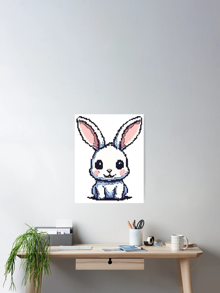 Thumbnail 2 of 3, Poster, Pixel Rabbit designed and sold by NaturePixel.