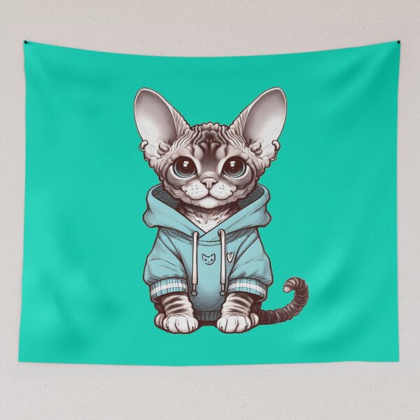 Item preview, Devon rex designed and sold by Anna Halasek.