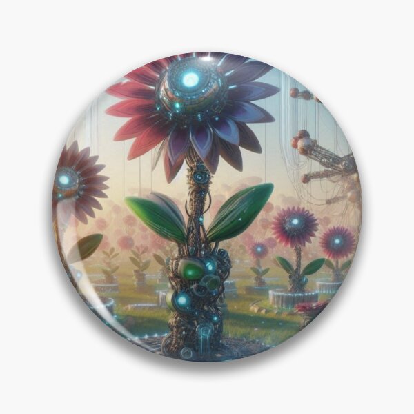 Item preview, Cybernetic Garden With Mechanical Flowers. designed and sold by IrsathThaslima.