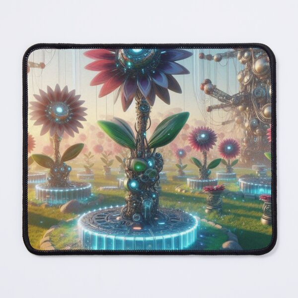 Item preview, Cybernetic Garden With Mechanical Flowers. designed and sold by IrsathThaslima.