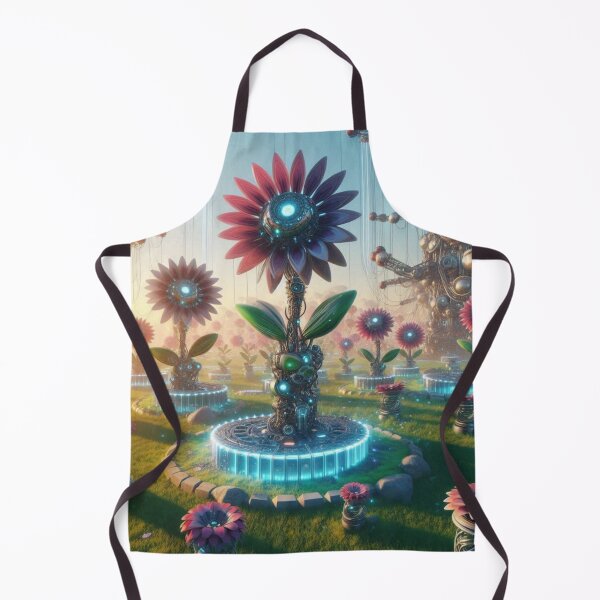 Item preview, Cybernetic Garden With Mechanical Flowers. designed and sold by IrsathThaslima.