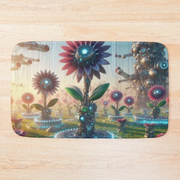 Item preview, Cybernetic Garden With Mechanical Flowers. designed and sold by IrsathThaslima.