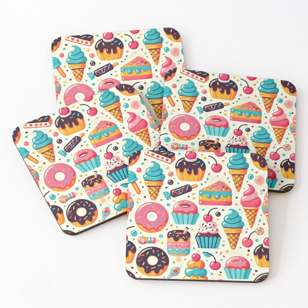 Item preview, Colorful Desserts and Sweets Pattern designed and sold by Design Delinquent.