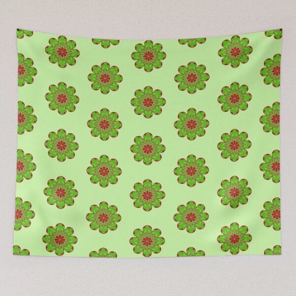 Item preview, The flower is green-red, patterned designed and sold by ZorianArt.