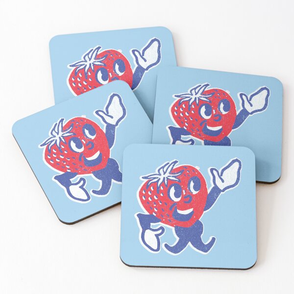 Item preview, Cute Retro Strawberry Happy Strawberry designed and sold by chrisrivait.