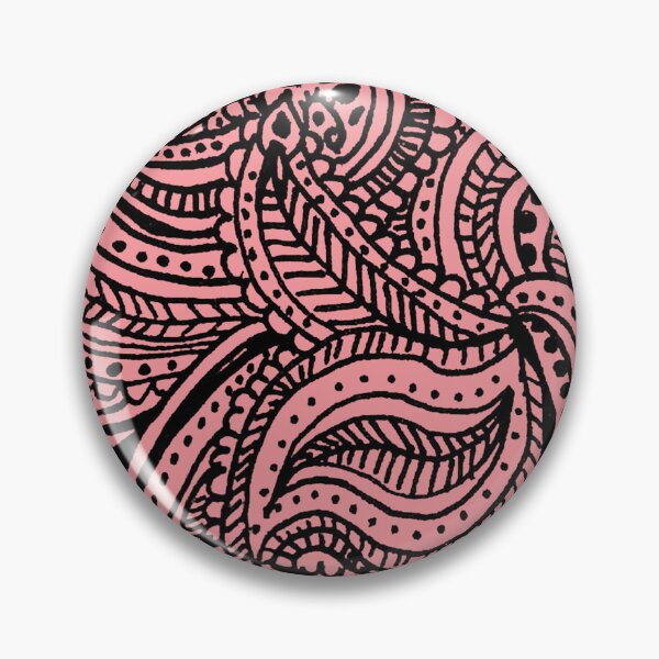 Item preview, Pink shades paisley floral pattern print designed and sold by SpinklyCreations.