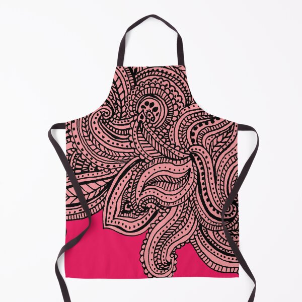 Item preview, Pink shades paisley floral pattern print designed and sold by SpinklyCreations.
