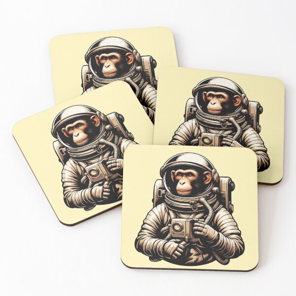 Item preview, Vintage Astronaut Monkey In Space for Astronaut Monkey Lover -  designed and sold by PurpleLoveStore.