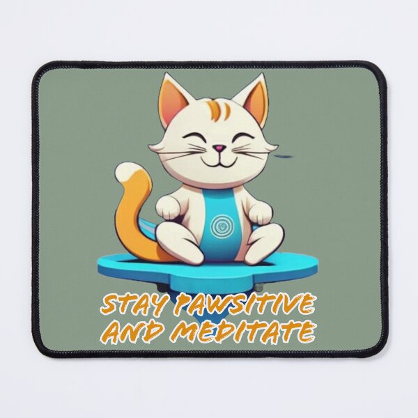 Item preview, Stay Pawsitive And Meditate designed and sold by DesignPrePress.