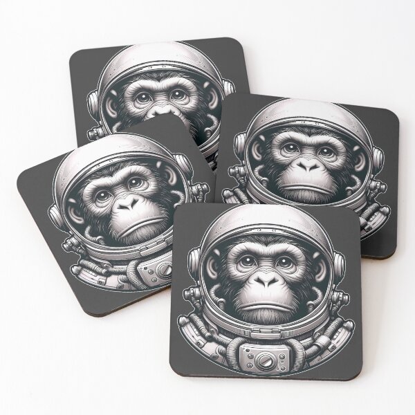 Item preview, Vintage Astronaut Monkey In Space for Astronaut Monkey Lover -  designed and sold by PurpleLoveStore.