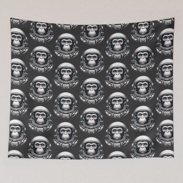 Item preview, Vintage Astronaut Monkey In Space for Astronaut Monkey Lover -  designed and sold by PurpleLoveStore.