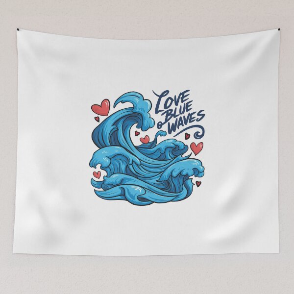 Item preview, Love Blue Waves No.2 designed and sold by Gentle40Winks.