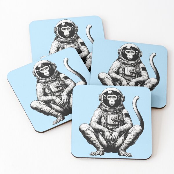 Item preview, Vintage Astronaut Monkey In Space for Astronaut Monkey Lover -  designed and sold by PurpleLoveStore.