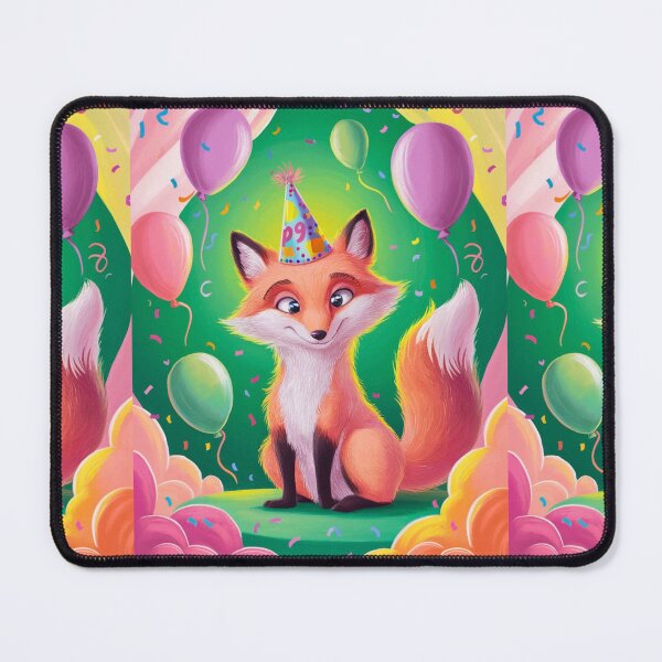 Item preview, Birthday Celebration. Birthday Fox. Adorable fox, birthday balloons, watercolor fox, fox drawing, floral fox designed and sold by FoxVibes.