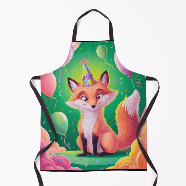 Item preview, Birthday Celebration. Birthday Fox. Adorable fox, birthday balloons, watercolor fox, fox drawing, floral fox designed and sold by FoxVibes.