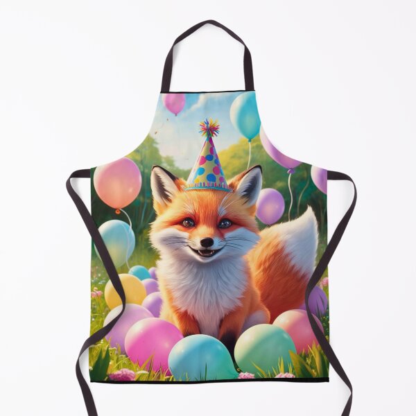 Item preview, Birthday Celebration. Birthday Fox. Adorable fox, birthday balloons, watercolor fox, fox drawing, floral fox designed and sold by FoxVibes.
