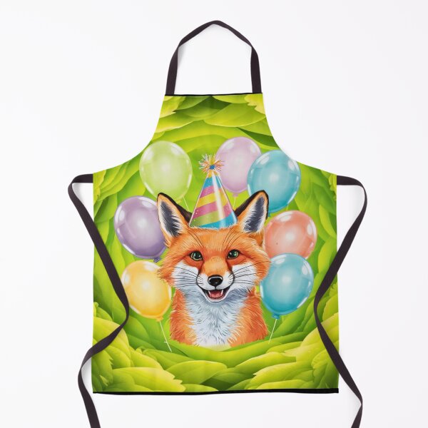 Item preview, Birthday Celebration. Birthday Fox. Adorable fox, birthday balloons, watercolor fox, fox drawing, floral fox designed and sold by FoxVibes.