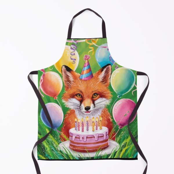 Item preview, Birthday Celebration. Birthday Fox. Adorable fox, birthday balloons, watercolor fox, fox drawing, floral fox designed and sold by FoxVibes.