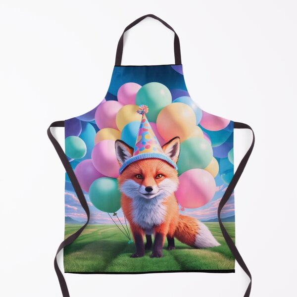 Item preview, Birthday Celebration. Birthday Fox. Adorable fox, birthday balloons, watercolor fox, fox drawing, floral fox designed and sold by FoxVibes.