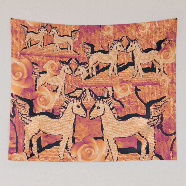 Item preview,  Unicorns and roses  designed and sold by LynseysArtShop.