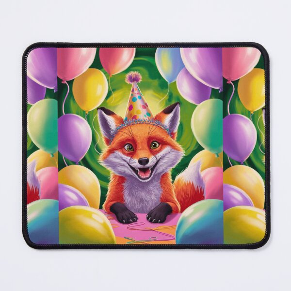 Item preview, Birthday Celebration. Birthday Fox. Adorable fox, birthday balloons, watercolor fox, fox drawing, floral fox designed and sold by FoxVibes.