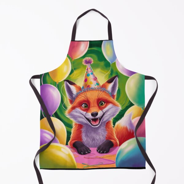 Item preview, Birthday Celebration. Birthday Fox. Adorable fox, birthday balloons, watercolor fox, fox drawing, floral fox designed and sold by FoxVibes.