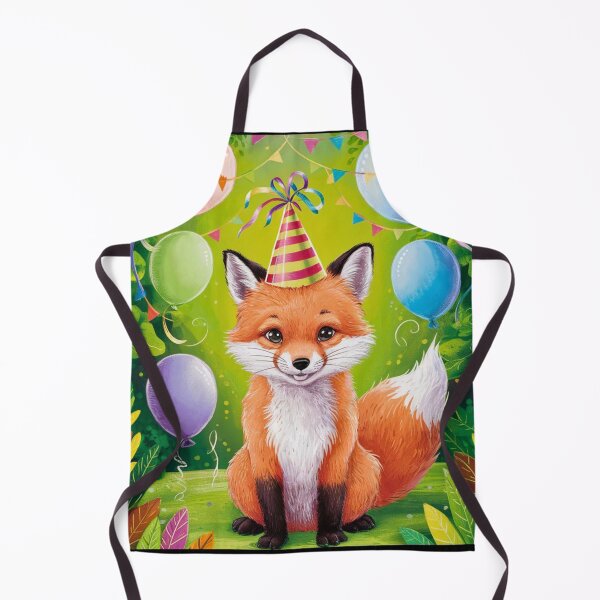 Item preview, Birthday Celebration. Birthday Fox. Adorable fox, birthday balloons, watercolor fox, fox drawing, floral fox designed and sold by FoxVibes.