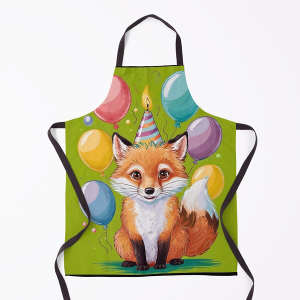 Item preview, Birthday Celebration. Birthday Fox. Adorable fox, birthday balloons, watercolor fox, fox drawing, floral fox designed and sold by FoxVibes.