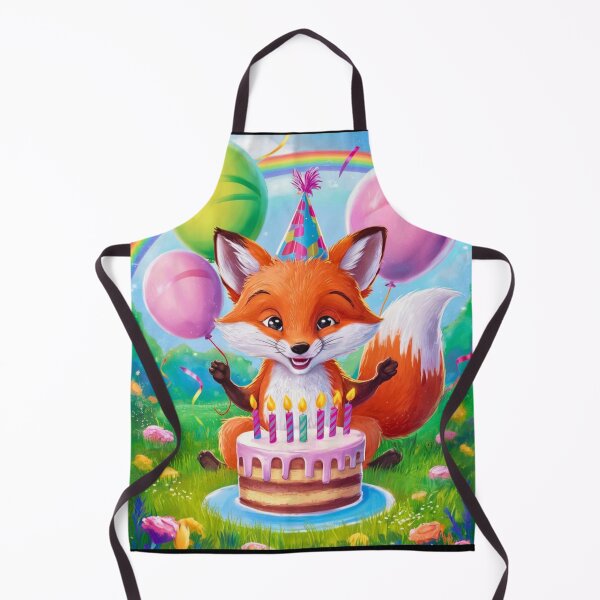 Item preview, Birthday Celebration. Birthday Fox. Adorable fox, birthday balloons, watercolor fox, fox drawing, floral fox designed and sold by FoxVibes.