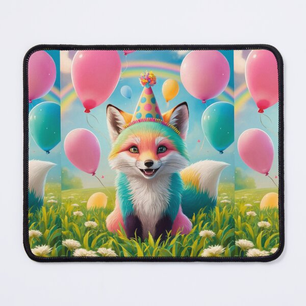 Item preview, Birthday Celebration. Birthday Fox. Adorable fox, birthday balloons, watercolor fox, fox drawing, floral fox designed and sold by FoxVibes.