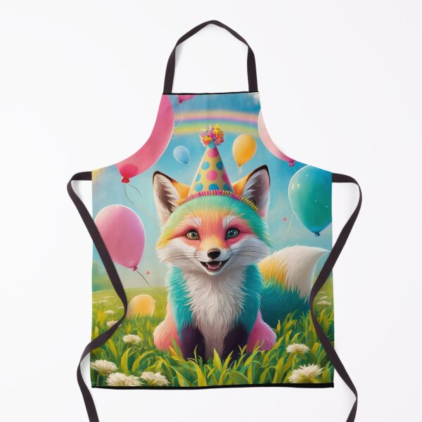 Item preview, Birthday Celebration. Birthday Fox. Adorable fox, birthday balloons, watercolor fox, fox drawing, floral fox designed and sold by FoxVibes.