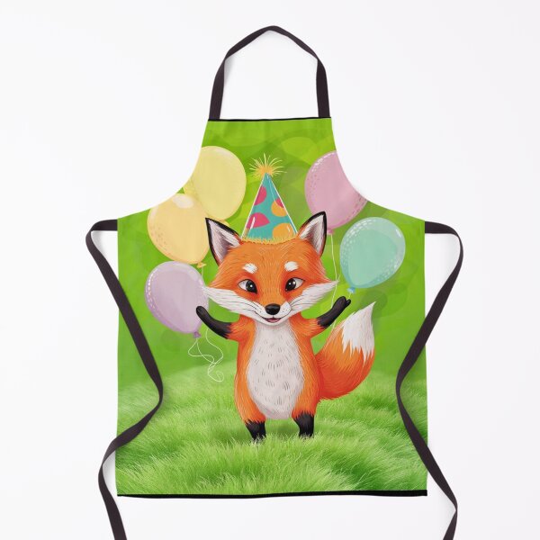 Item preview, Birthday Celebration. Birthday Fox. Adorable fox, birthday balloons, watercolor fox, fox drawing, floral fox designed and sold by FoxVibes.