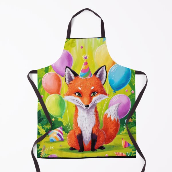Item preview, Birthday Celebration. Birthday Fox. Adorable fox, birthday balloons, watercolor fox, fox drawing, floral fox designed and sold by FoxVibes.