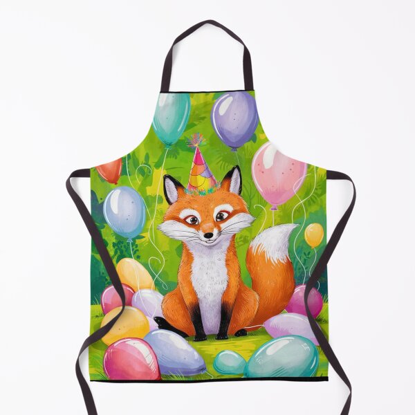 Item preview, Birthday Celebration. Birthday Fox. Adorable fox, birthday balloons, watercolor fox, fox drawing, floral fox designed and sold by FoxVibes.
