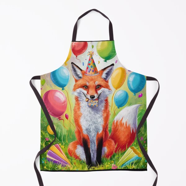 Item preview, Birthday Celebration. Birthday Fox. Adorable fox, birthday balloons, watercolor fox, fox drawing, floral fox designed and sold by FoxVibes.