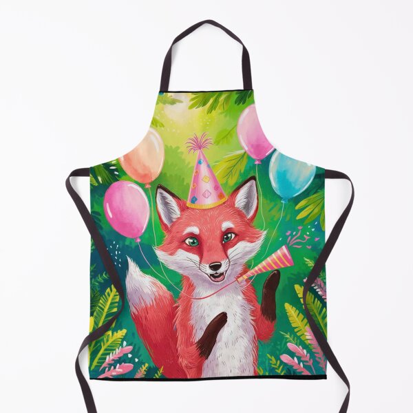 Item preview, Birthday Celebration. Birthday Fox. Adorable fox, birthday balloons, watercolor fox, fox drawing, floral fox designed and sold by FoxVibes.