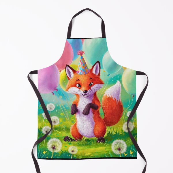 Item preview, Birthday Celebration. Birthday Fox. Adorable fox, birthday balloons, watercolor fox, fox drawing, floral fox designed and sold by FoxVibes.