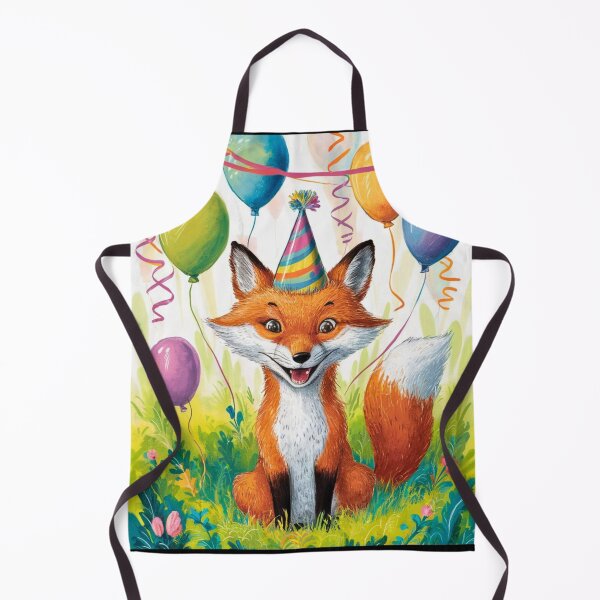 Item preview, Birthday Celebration. Birthday Fox. Adorable fox, birthday balloons, watercolor fox, fox drawing, floral fox designed and sold by FoxVibes.