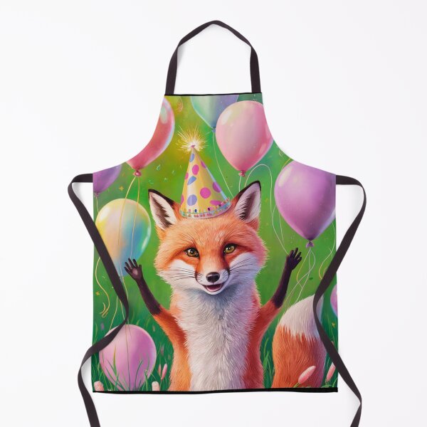 Item preview, Birthday Celebration. Birthday Fox. Adorable fox, birthday balloons, watercolor fox, fox drawing, floral fox designed and sold by FoxVibes.
