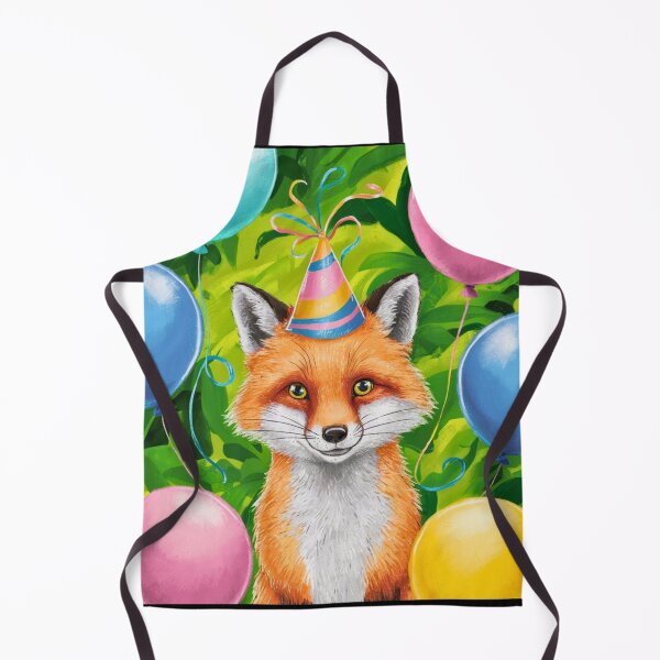 Item preview, Birthday Celebration. Birthday Fox. Adorable fox, birthday balloons, watercolor fox, fox drawing, floral fox designed and sold by FoxVibes.