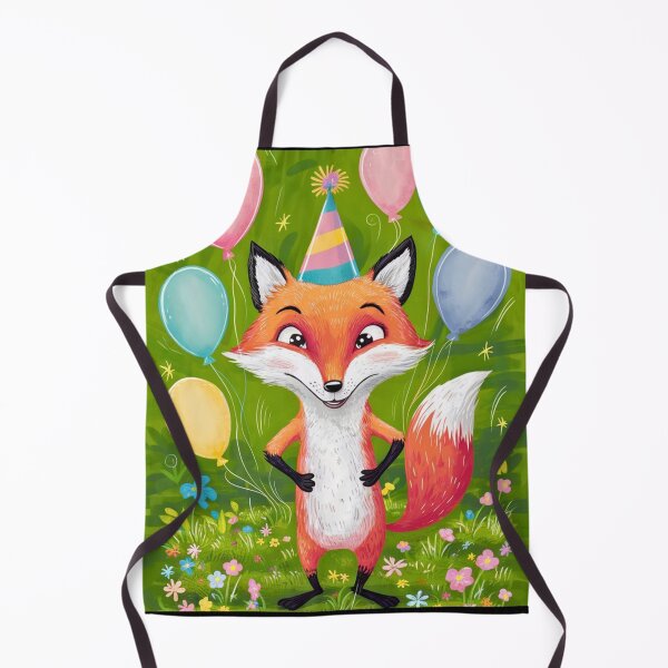 Item preview, Birthday Celebration. Birthday Fox. Adorable fox, birthday balloons, watercolor fox, fox drawing, floral fox designed and sold by FoxVibes.