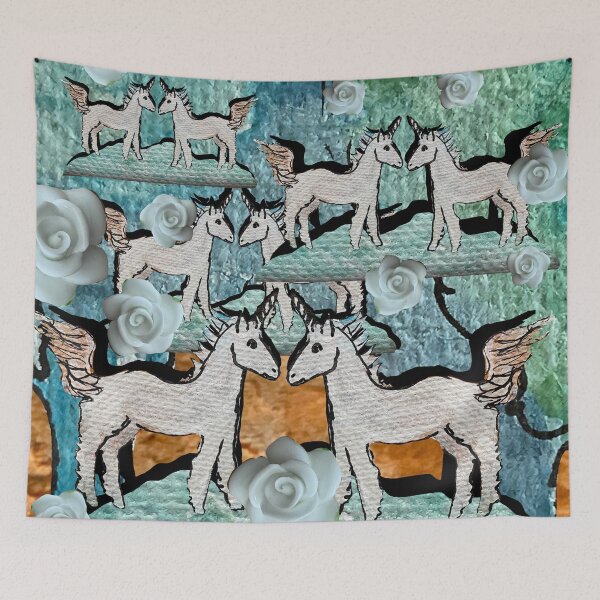 Item preview, Unicorns and roses  designed and sold by LynseysArtShop.