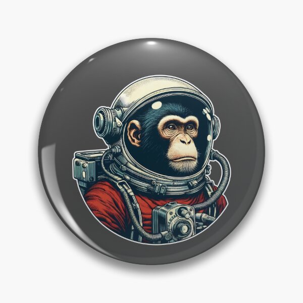 Item preview, Vintage Astronaut Monkey In Space for Astronaut Monkey Lover -  designed and sold by PurpleLoveStore.