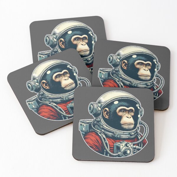 Item preview, Vintage Astronaut Monkey In Space for Astronaut Monkey Lover -  designed and sold by PurpleLoveStore.