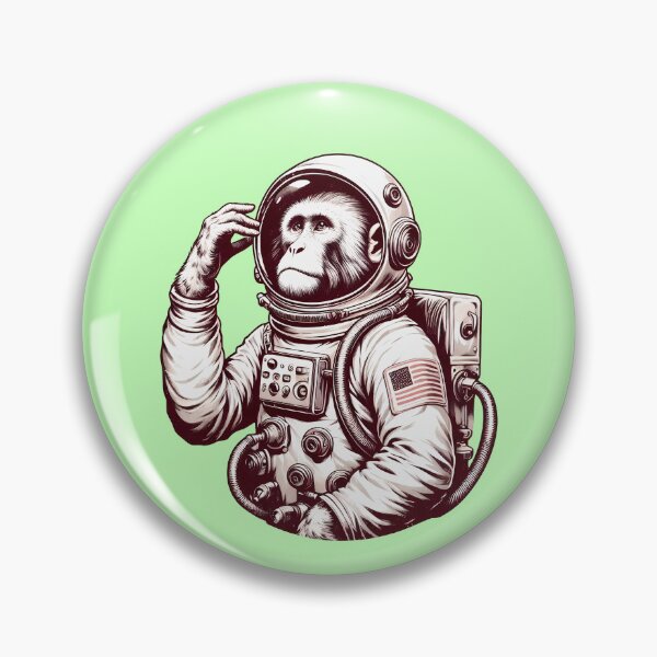 Item preview, Vintage Astronaut Monkey In Space for Astronaut Monkey Lover -  designed and sold by PurpleLoveStore.