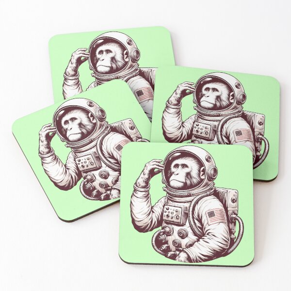 Item preview, Vintage Astronaut Monkey In Space for Astronaut Monkey Lover -  designed and sold by PurpleLoveStore.