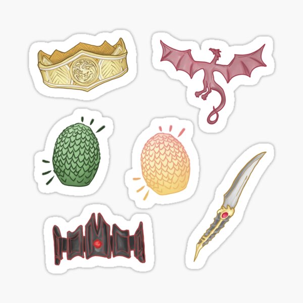 Item preview, hotd pattern and sticker pack - crown and dragons designed and sold by biancallorin.